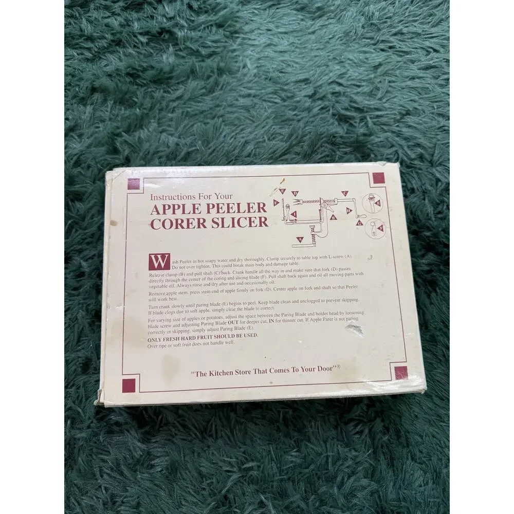The Pampered Chef Apple Peeler Corer Slicer Manual Crank Clamp Base Vintage